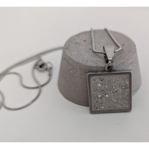 Natur beton kocka nyaklánc