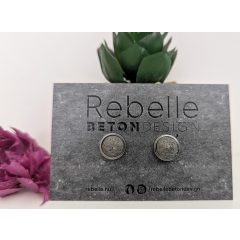 Natur beton félgömb fülbevaló - csiszolt