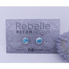 Türkíz csillámos beton fülbevaló 