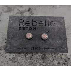   Rózsaszín csillámos beton fülbevaló - kétféle méretben