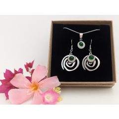 ReGlass ékszerszett - zöld