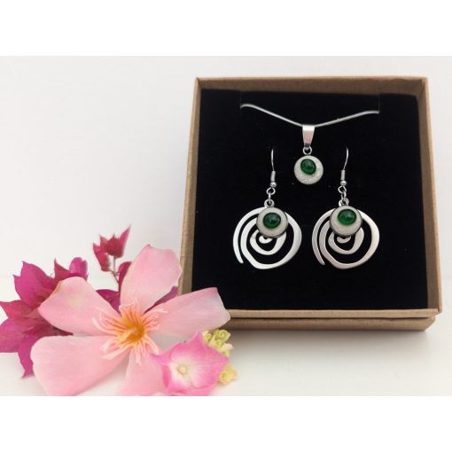 ReGlass ékszerszett - zöld