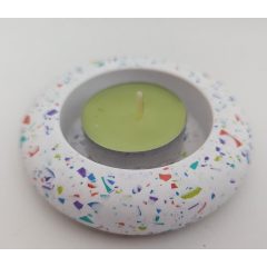 Terrazzo mintás mécsestartó