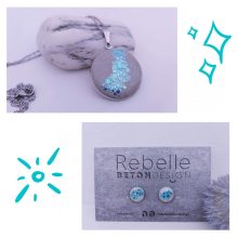 Türkizen csillogó ékszerszett