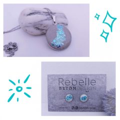 Türkizen csillogó ékszerszett