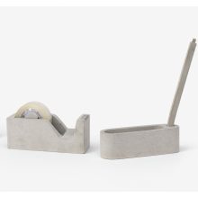 Irodai szett - cellux adagoló + névjegykártya tartó + ajándék beton tollal 