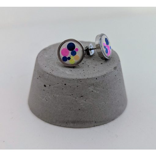 Vidám csillámos beton fülbevaló