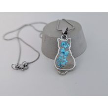 Cica formájú beton nyaklánc - többféle csillogással 1.