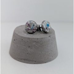 Beton fülbevaló - apró kavicsos